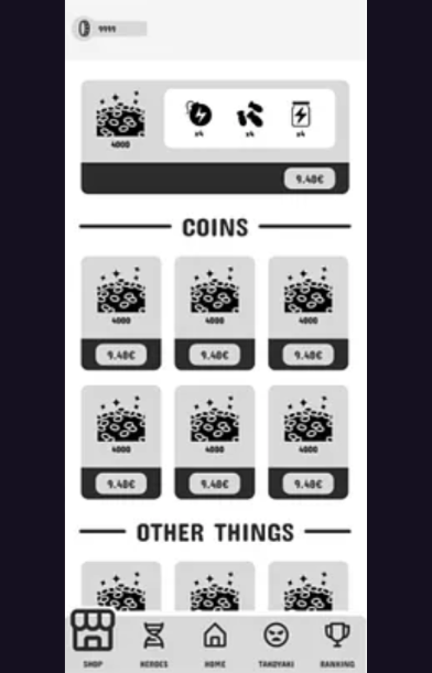 Monetization placement reference from the shmup case study.